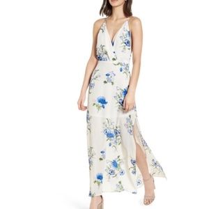 Lush |  Ivory Floral Maxi Dress NWT